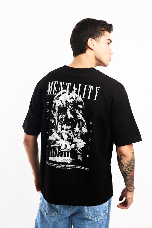 POLO OVERSIZE NEGRO MENTALITY